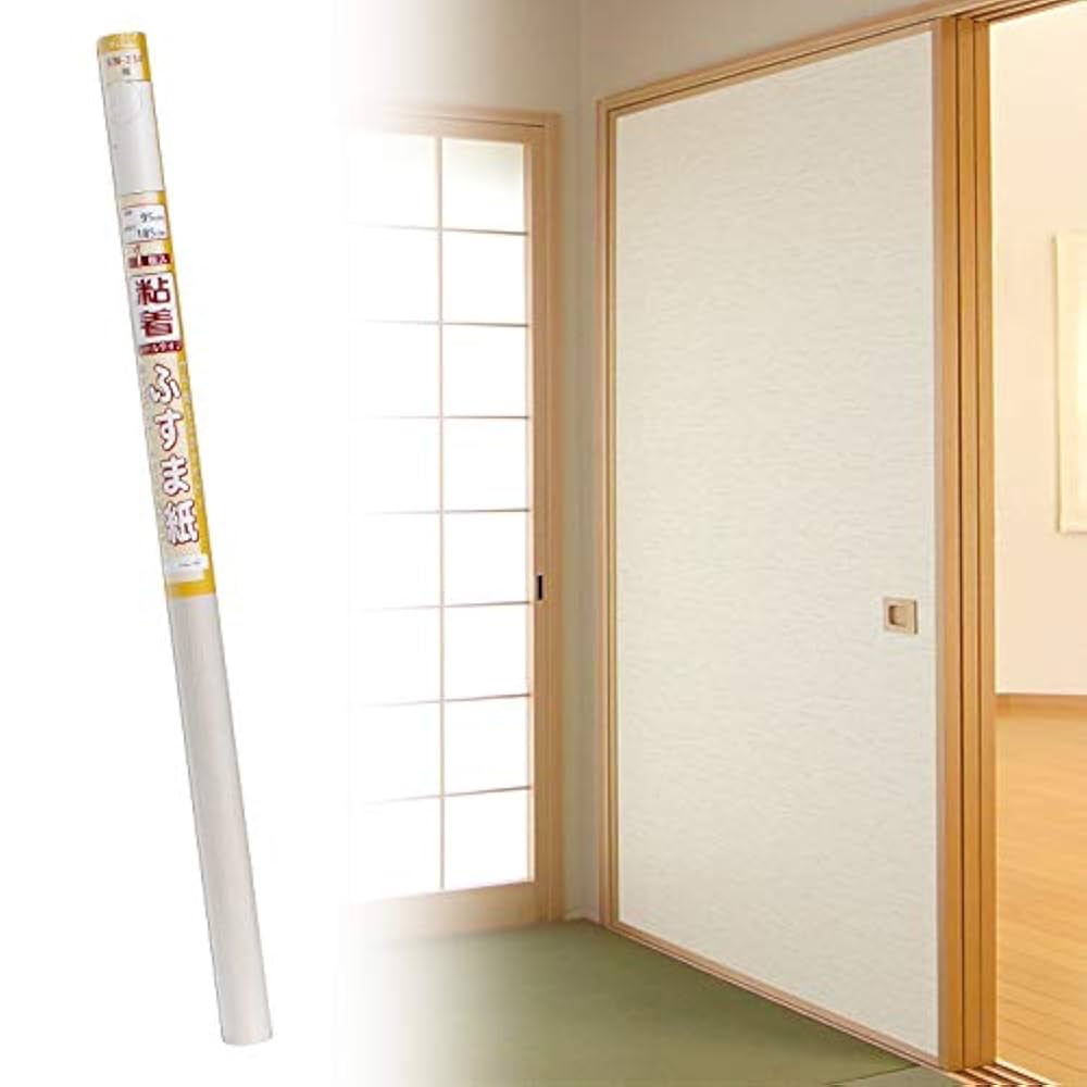 Amazon | 菊池襖紙工場 粘着襖紙 KN-234 紬 95×185㎝ 1枚入